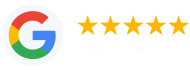 Rated 5 Stars white letters